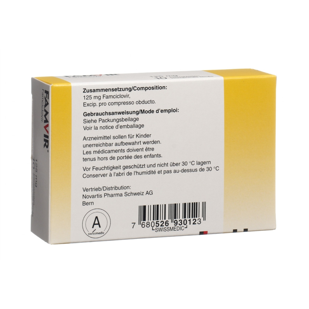 FAMVIR cpr 125 mg blist 10 pce, image 2 sur 2