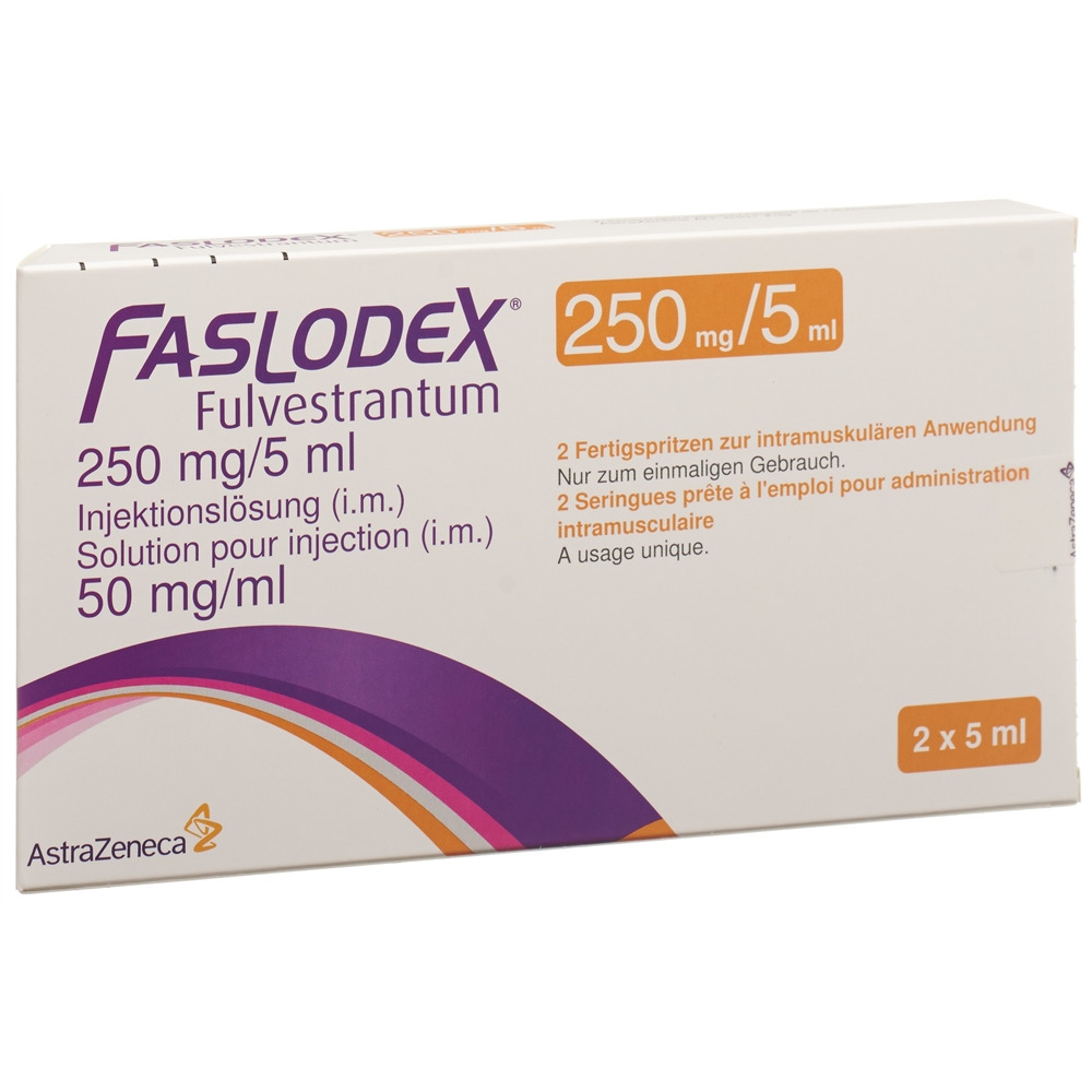 FASLODEX Inj Lös 250 mg/5ml Fertspr 5 ml, Hauptbild