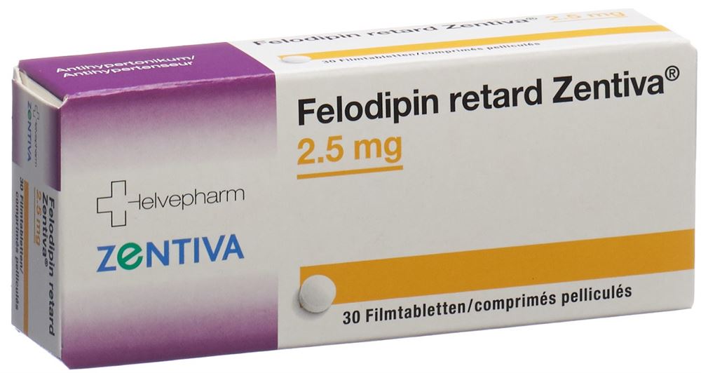 FELODIPINE retard Zentiva 2.5 mg, Hauptbild