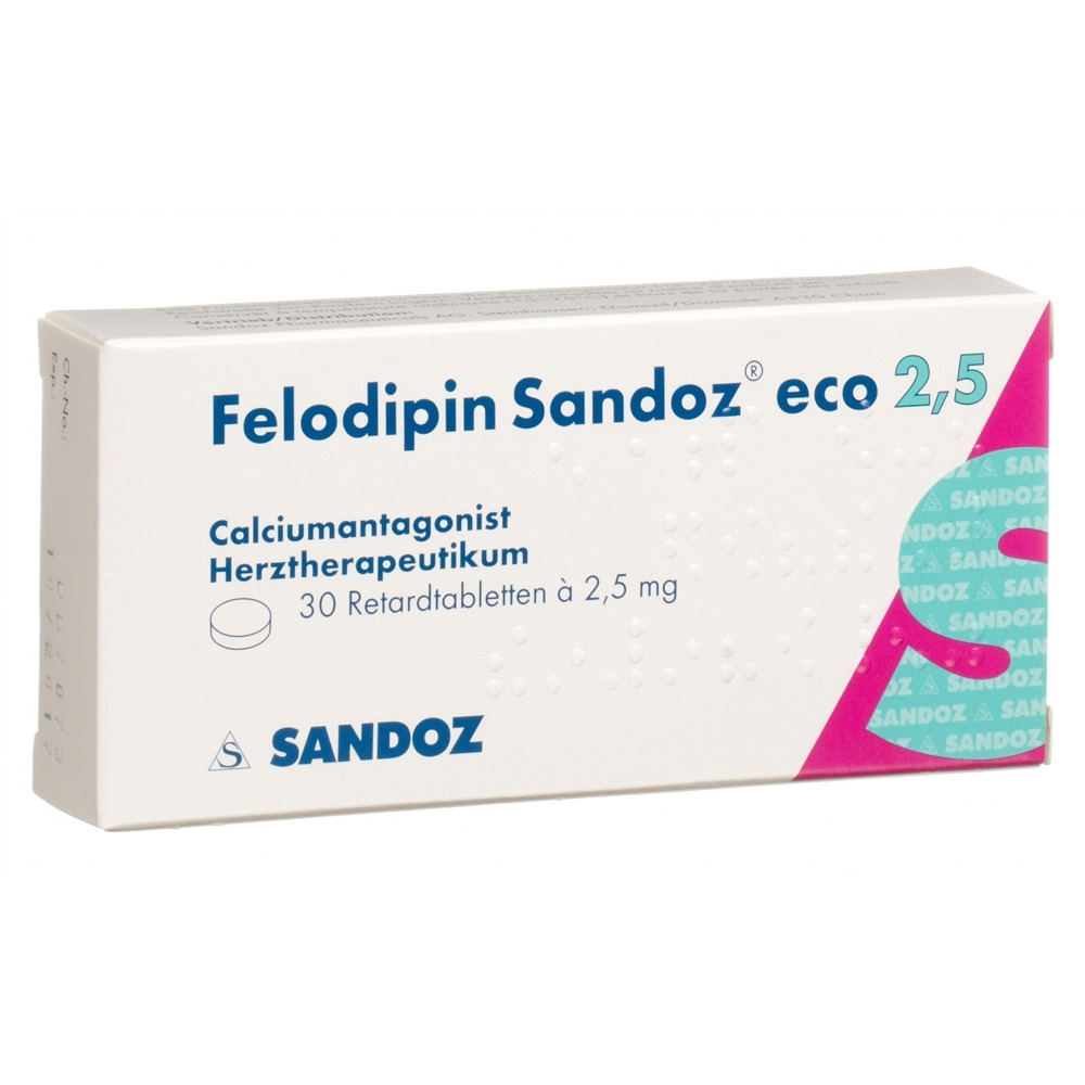 FELODIPINE Sandoz eco 2.5 mg, Hauptbild