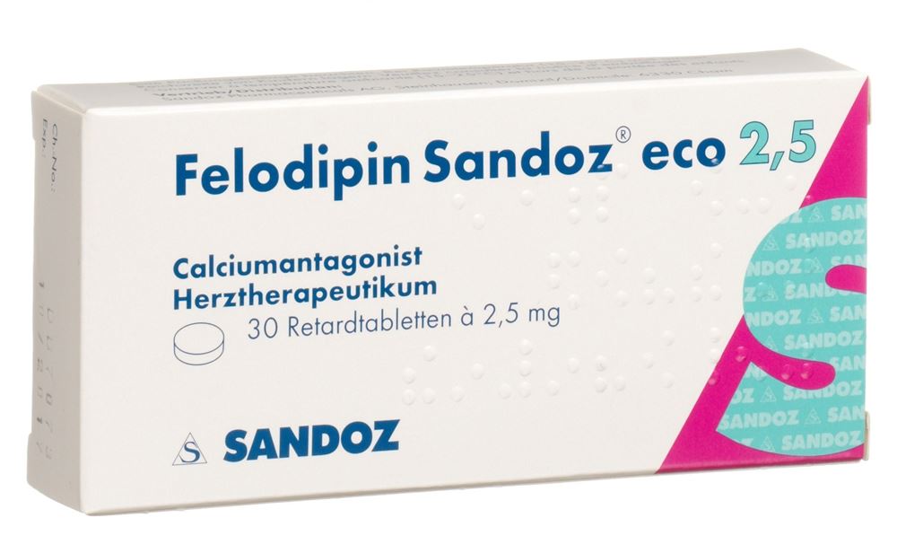 FELODIPINE Sandoz eco 2.5 mg, image principale