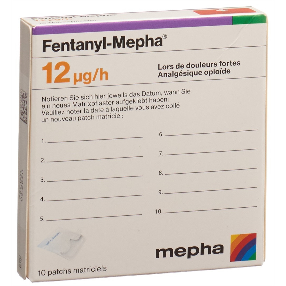 FENTANYL Mepha 12 mcg/h, image 2 sur 2