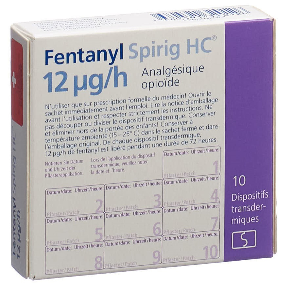 FENTANYL Spirig HC 12 mcg/h, image 2 sur 2