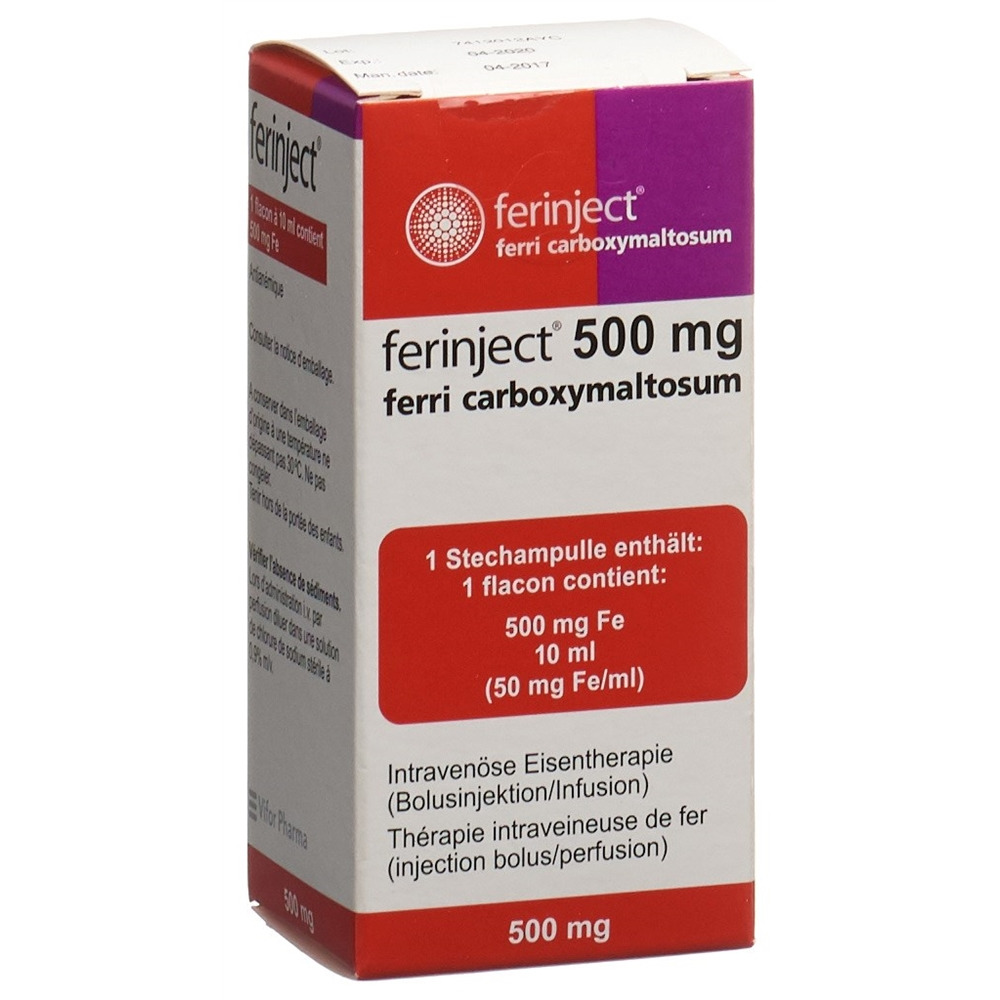 FERINJECT Inj Inf Präp 500 mg/10ml Durchstf 10 ml, Hauptbild