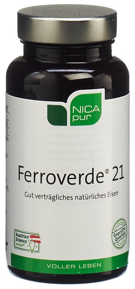 Ferroverde caps 21 mg fer végétal bte 60 pce