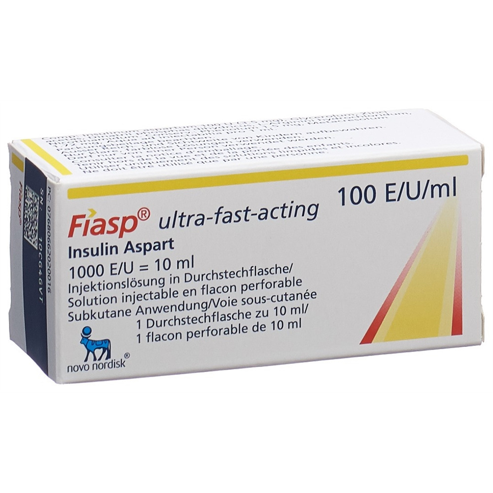 FIASP sol inj 100 E flac 10 ml, image principale