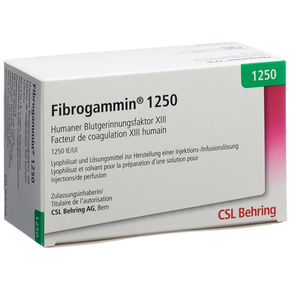 FIBROGAMMIN Trockensub 1250 IE cum Solvens mit Transfer Set 1 Stk, Bild 2 von 2