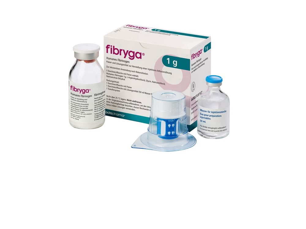 Fibryga Trockensub 1 g mit Solvens (nextaro-Transfersystem) Durchstf 1 ...