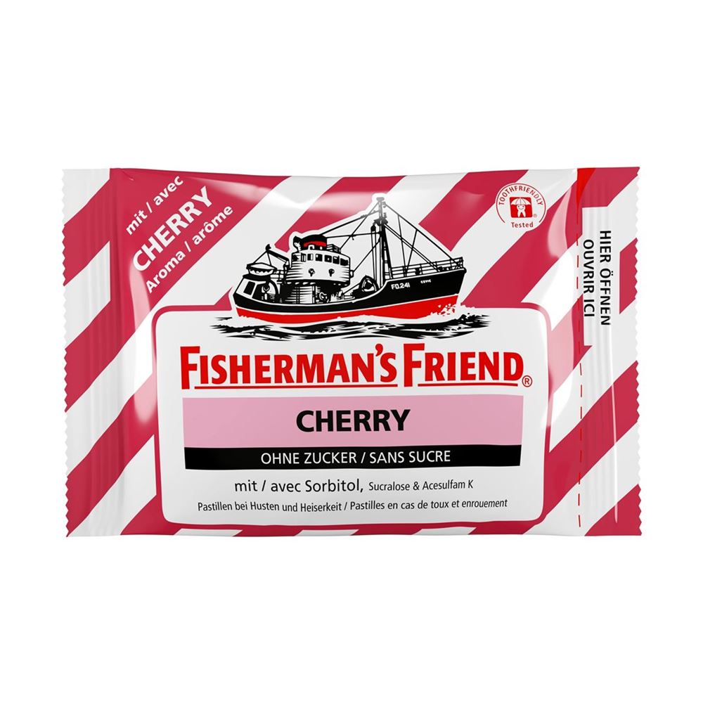 Fisherman's Friend pastilles cherry sans sucre sach 25 g, image principale