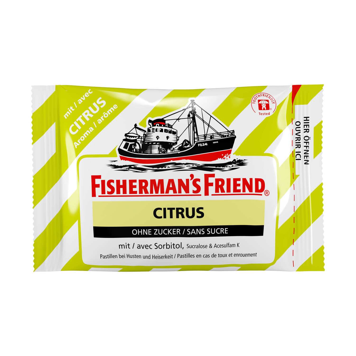 Fisherman's Friend pastilles citrus sans sucre sach 25 g, image principale