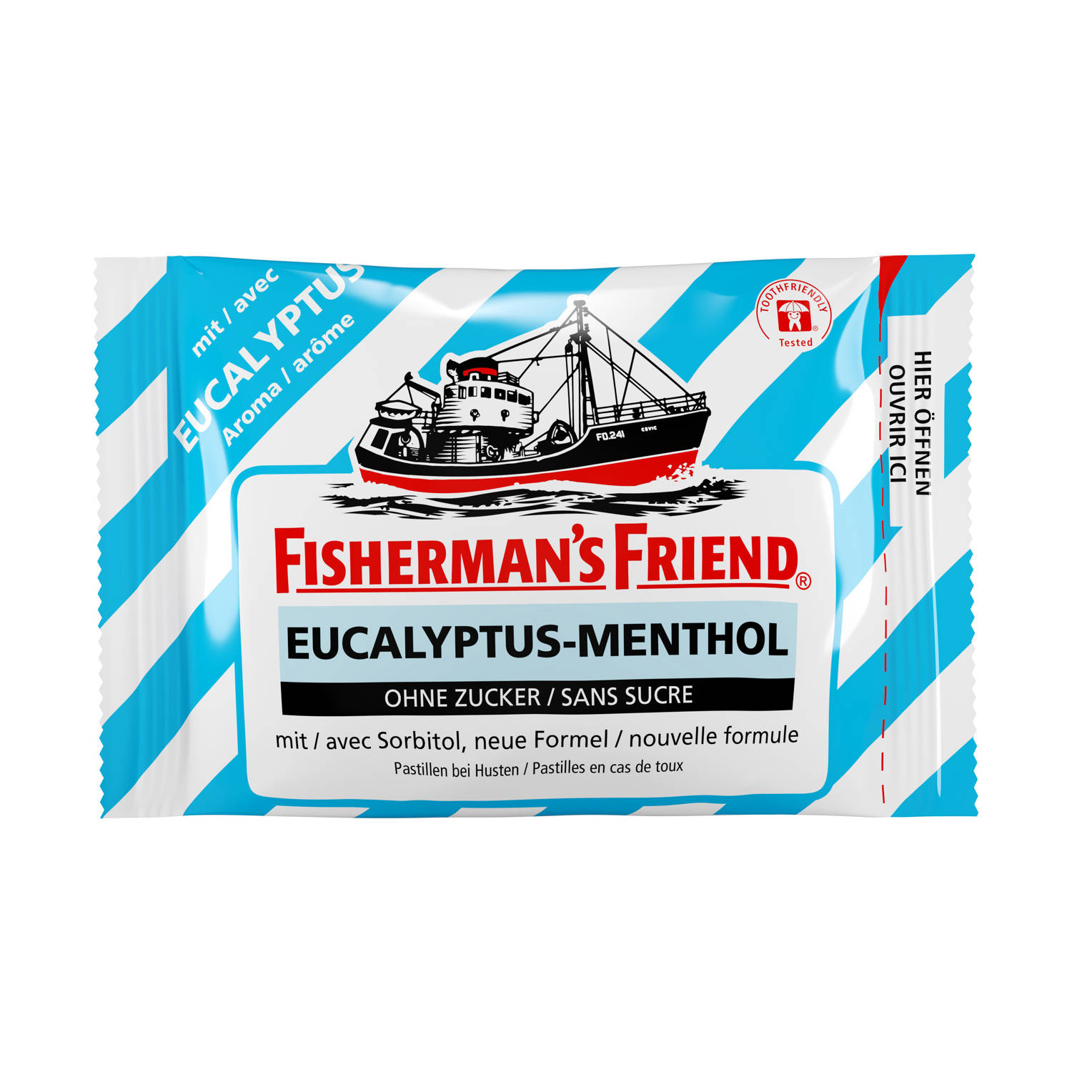 Fisherman's Friend pastilles eucalyptus sans sucre sach 25 g, image principale