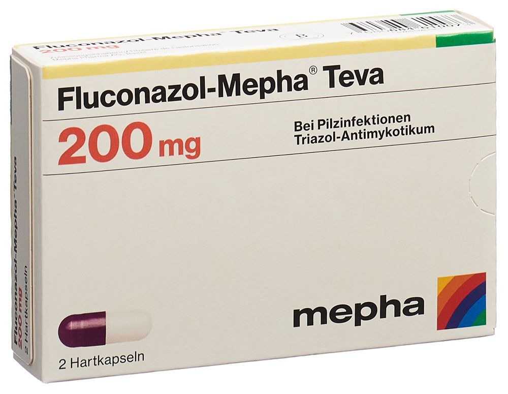 FLUCONAZOLE Mepha Teva Kaps 200 mg Blist 2 Stk | Online bestellen
