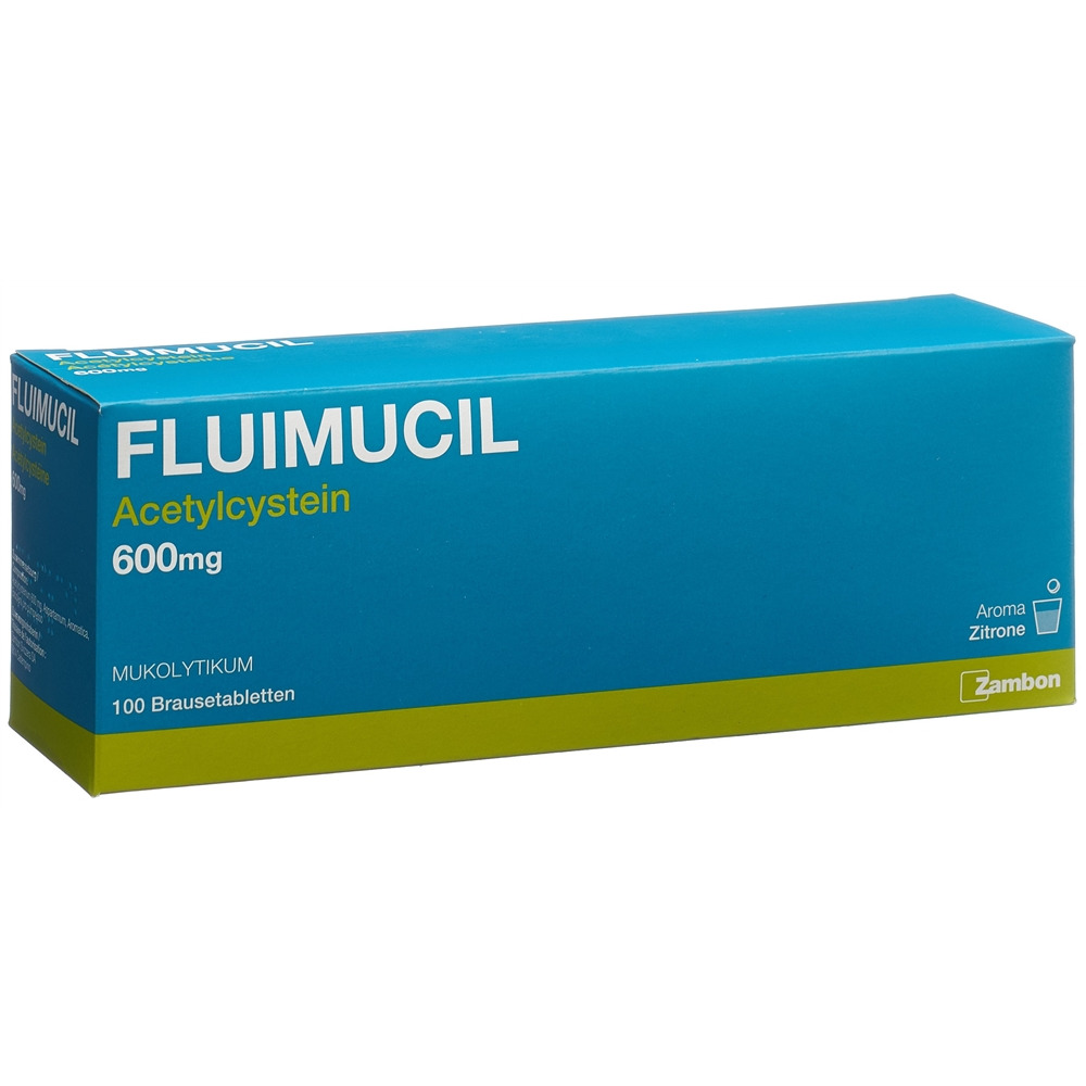 FLUIMUCIL Brausetabl 600 mg Erw citron Blist 100 Stk, Hauptbild