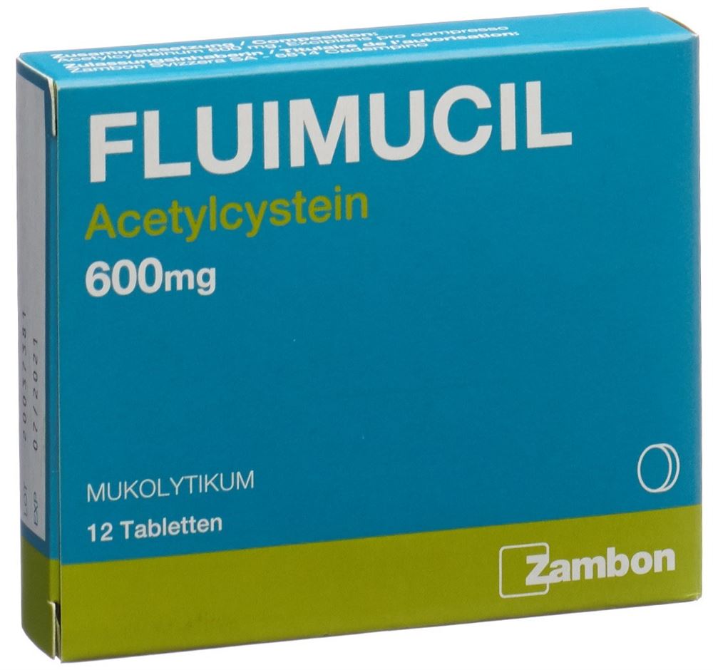 FLUIMUCIL cpr 600 mg (D) blist 12 pce, image principale