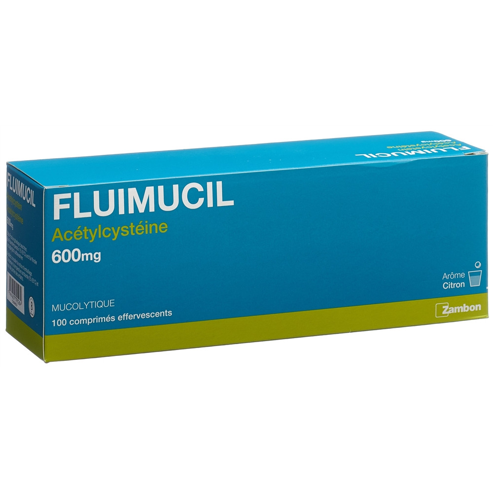 FLUIMUCIL cpr eff 600 mg adult citron blist 100 pce, image 2 sur 2