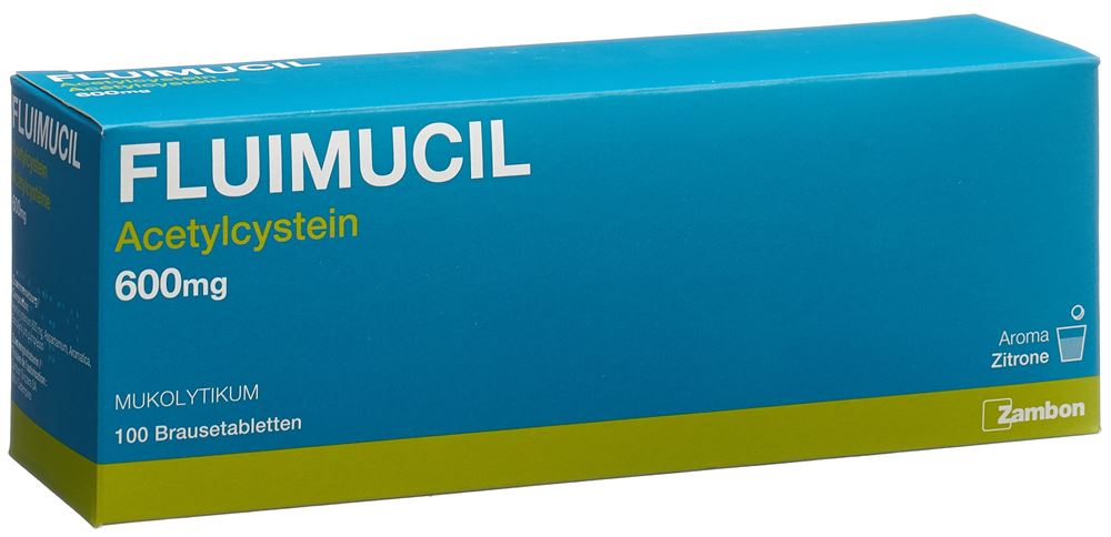 FLUIMUCIL cpr eff 600 mg adult citron blist 100 pce, image principale