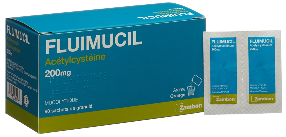 FLUIMUCIL gran 200 mg adult sach 90 pce, image 3 sur 4