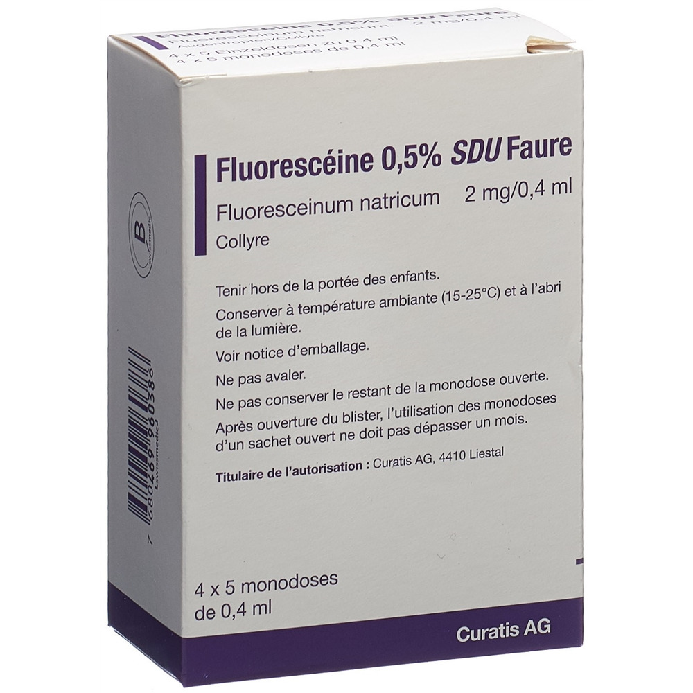 Fluoresceine SDU Faure 0.5 %, Bild 2 von 2