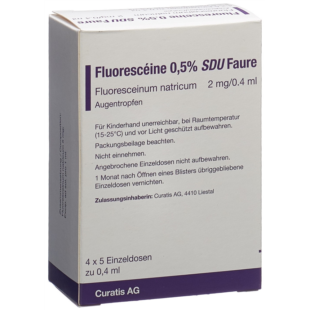 Fluoresceine SDU Faure 0.5 %, Hauptbild