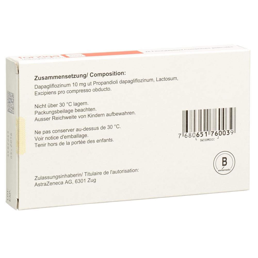 FORXIGA cpr pell 10 mg blist 28 pce, image 2 sur 2