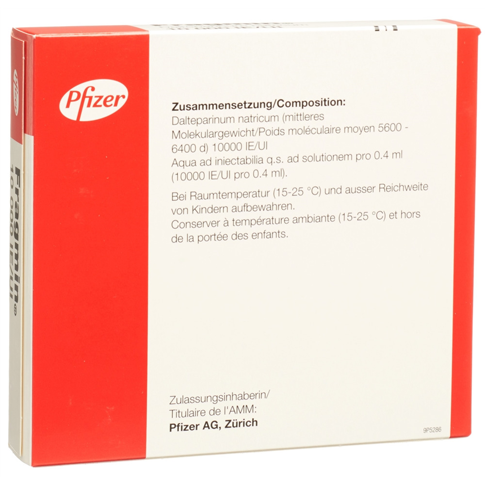 FRAGMIN Inj Lös 10000 IE/0.4ml Fertspr 0.4 ml, Bild 2 von 2