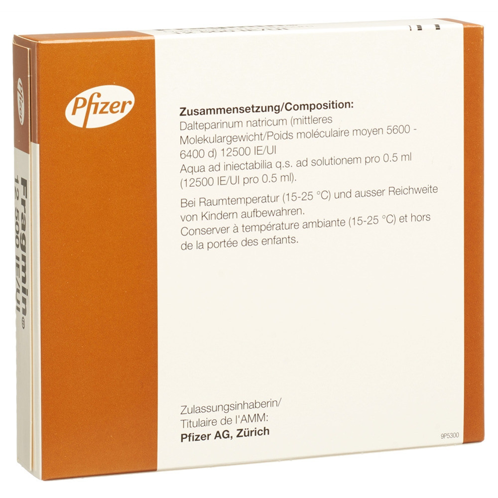 FRAGMIN Inj Lös 12500 IE/0.5ml Fertspr 0.5 ml, Bild 2 von 2