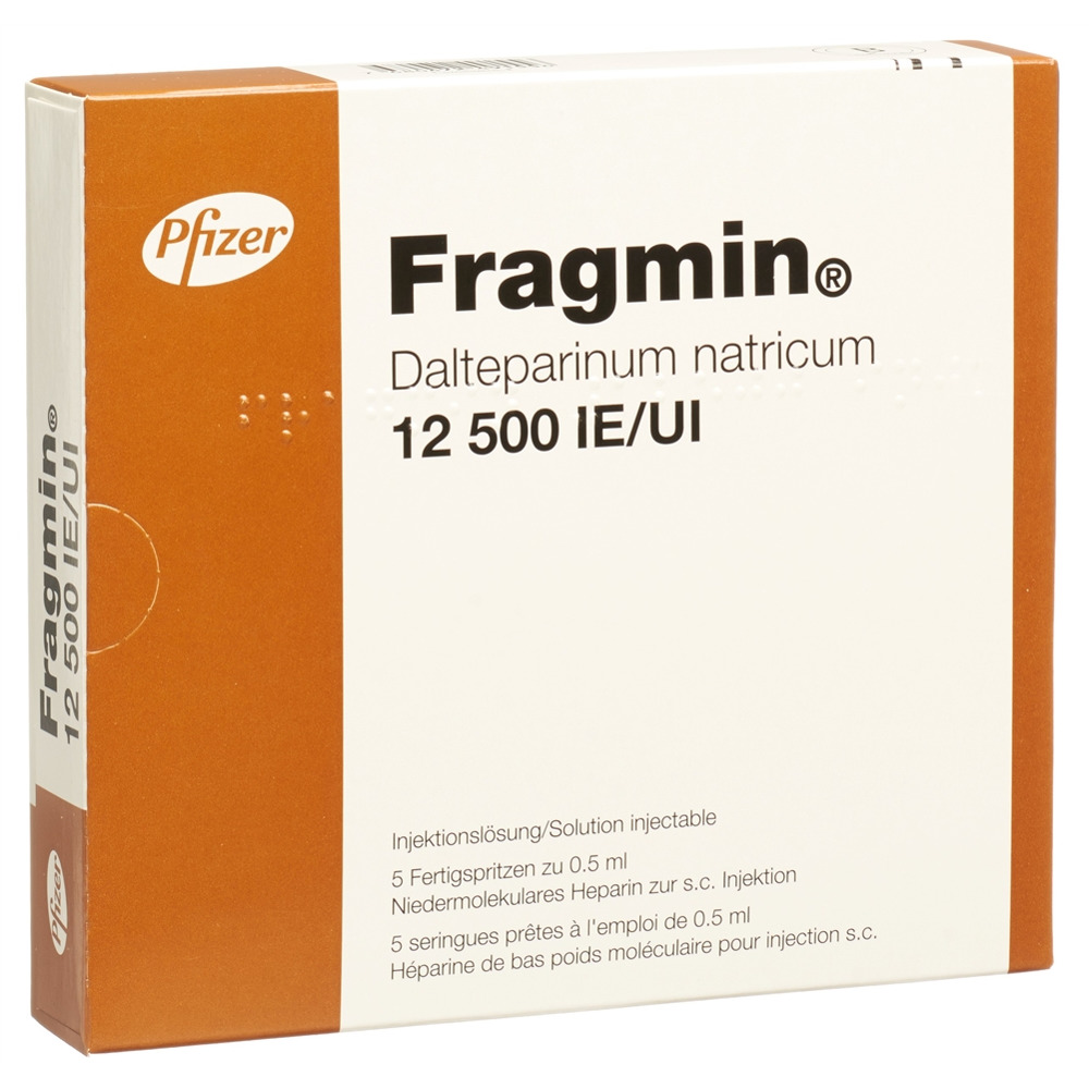 FRAGMIN Inj Lös 12500 IE/0.5ml Fertspr 0.5 ml, Hauptbild