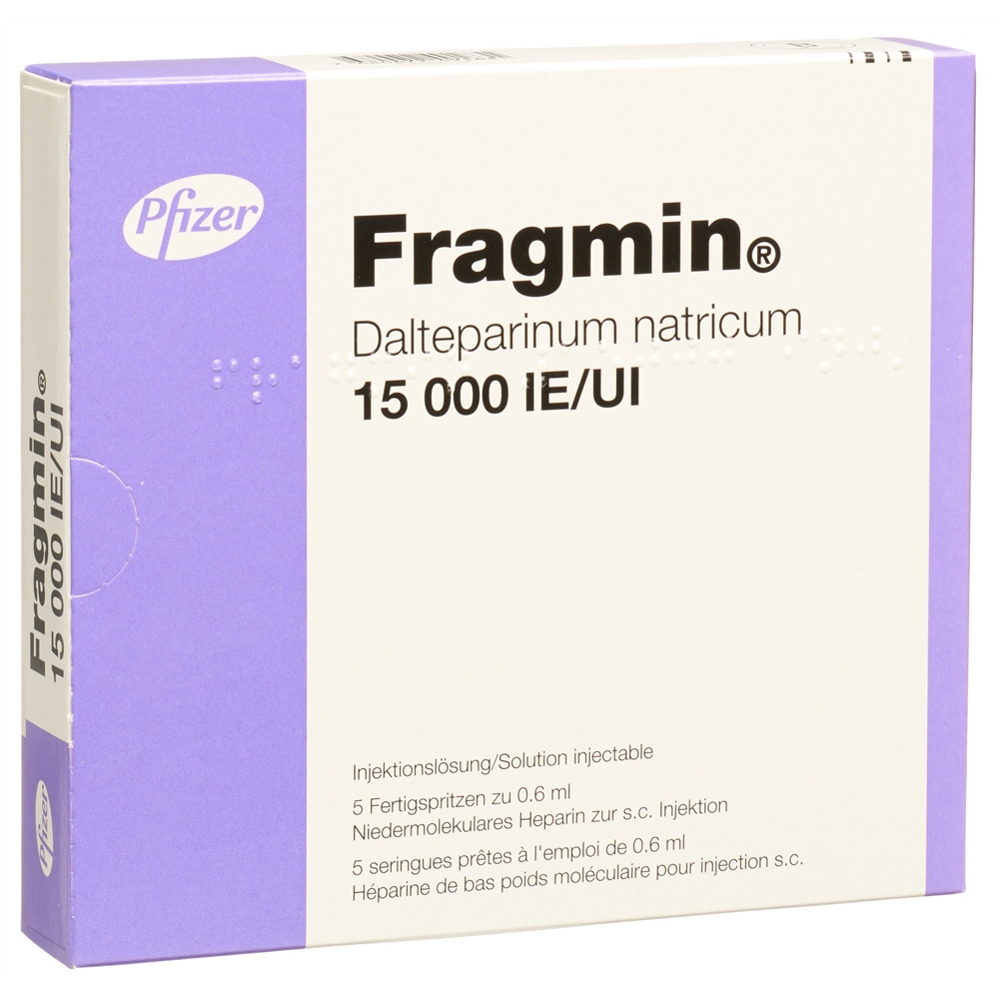 FRAGMIN Inj Lös 15000 IE/0.6ml Fertspr 0.6 ml, Hauptbild