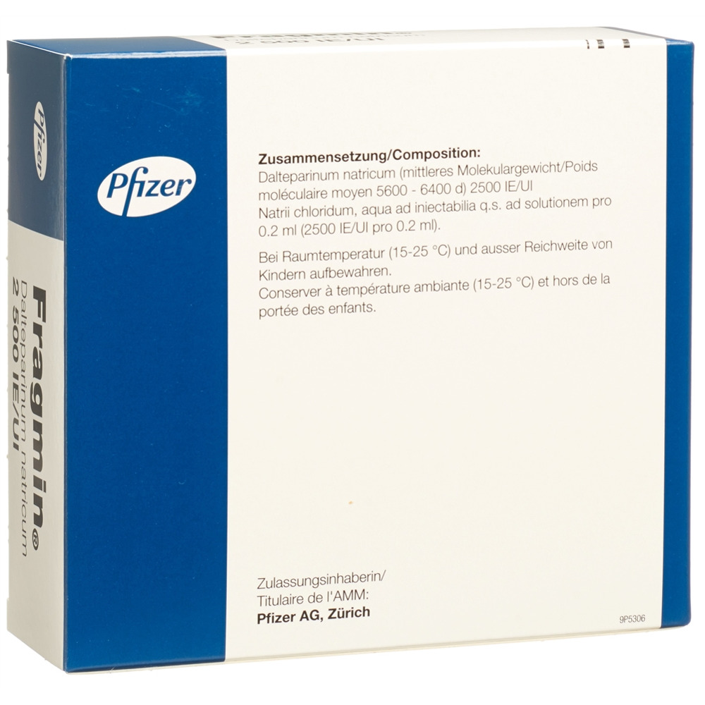 FRAGMIN Inj Lös 2500 IE/0.2ml Fertspr 0.2 ml, Bild 2 von 2