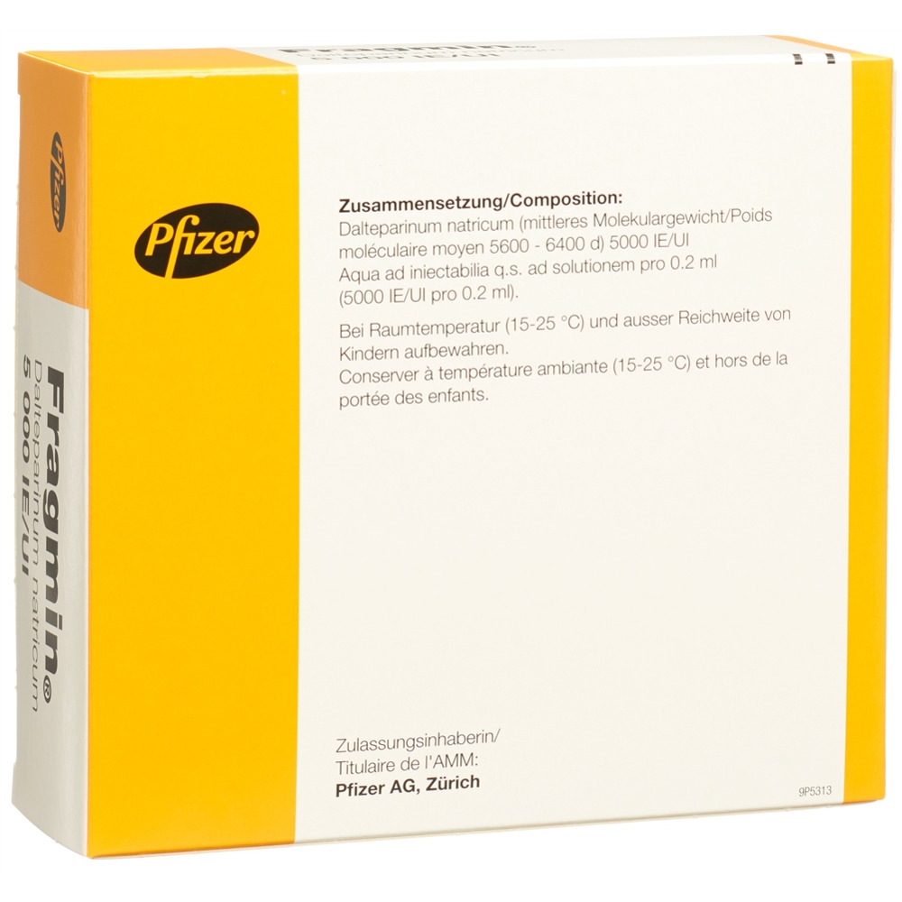 FRAGMIN Inj Lös 5000 IE/0.2ml Fertspr 0.2 ml, Bild 2 von 2