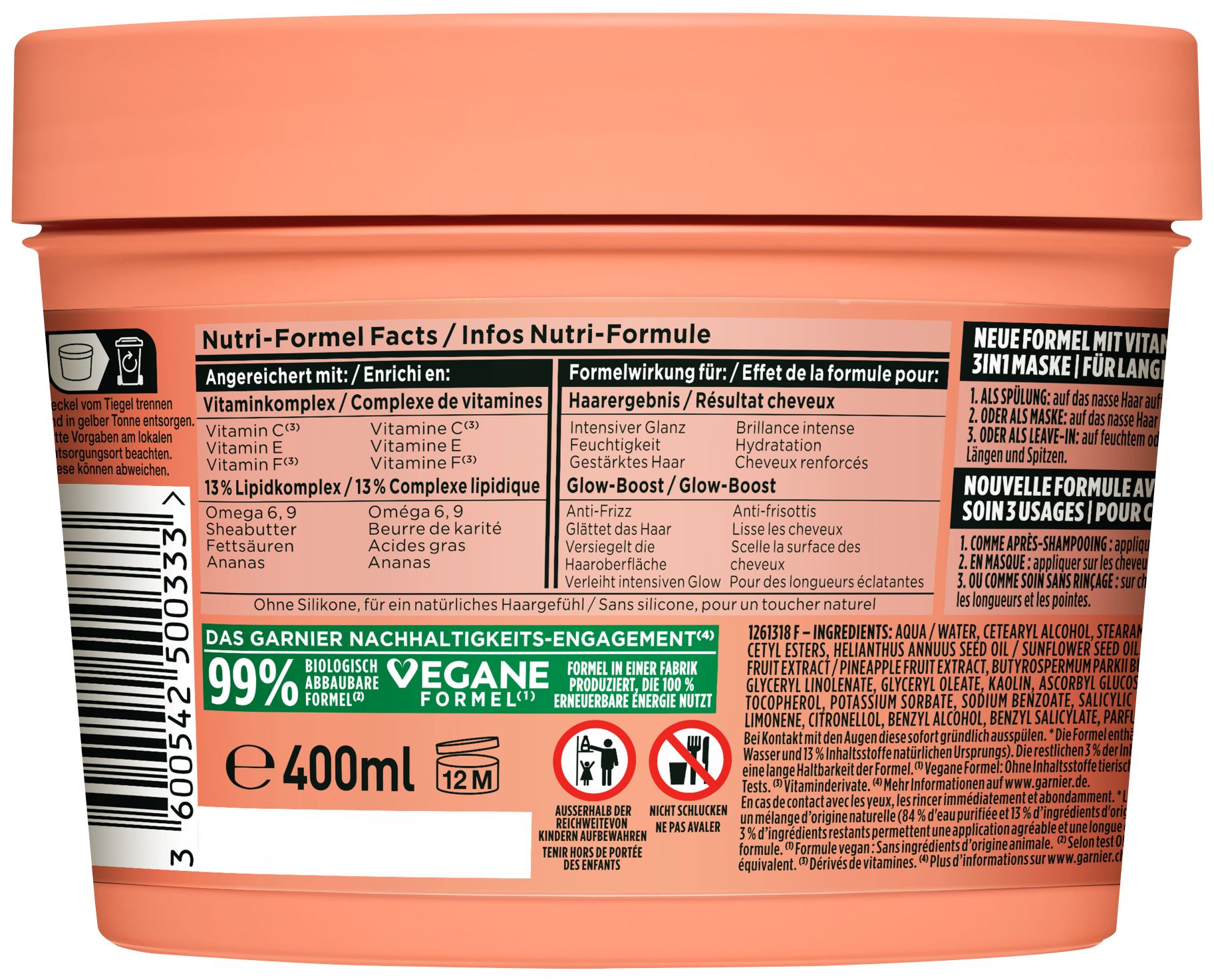 FRUCTIS Hair Food Masque 3en1, image 2 sur 5