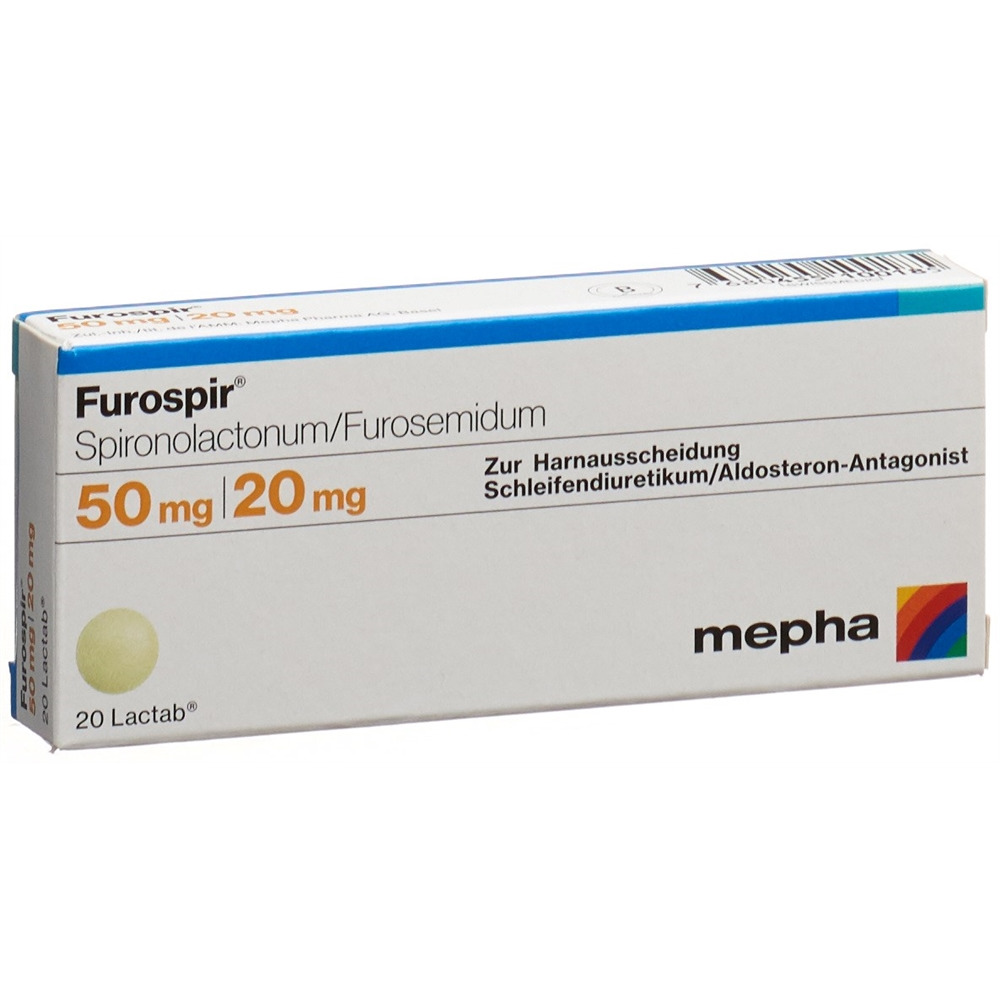 FUROSPIR Lactab 50mg/20mg Blist 20 Stk, Hauptbild