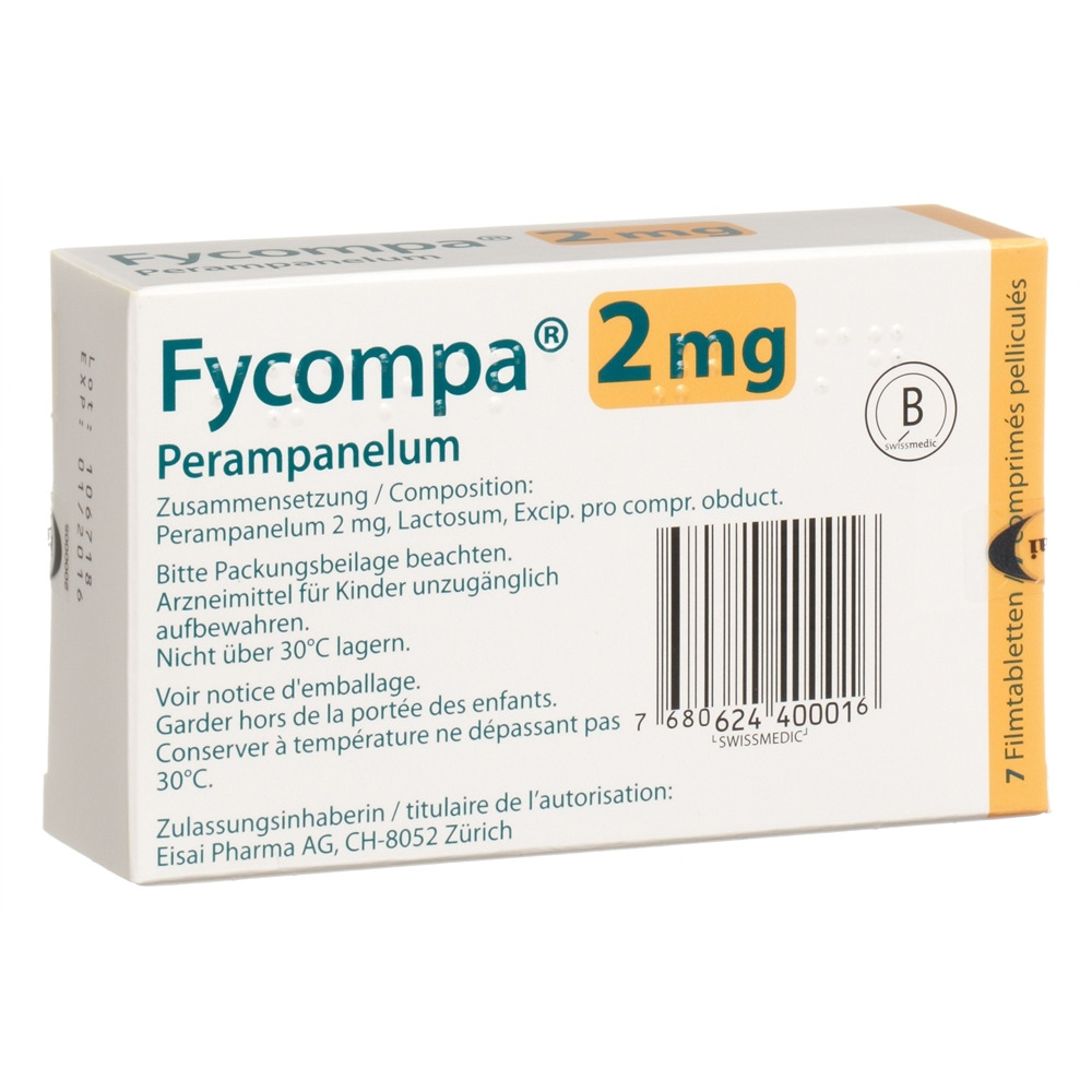 FYCOMPA cpr pell 2 mg blist 7 pce, image 2 sur 2