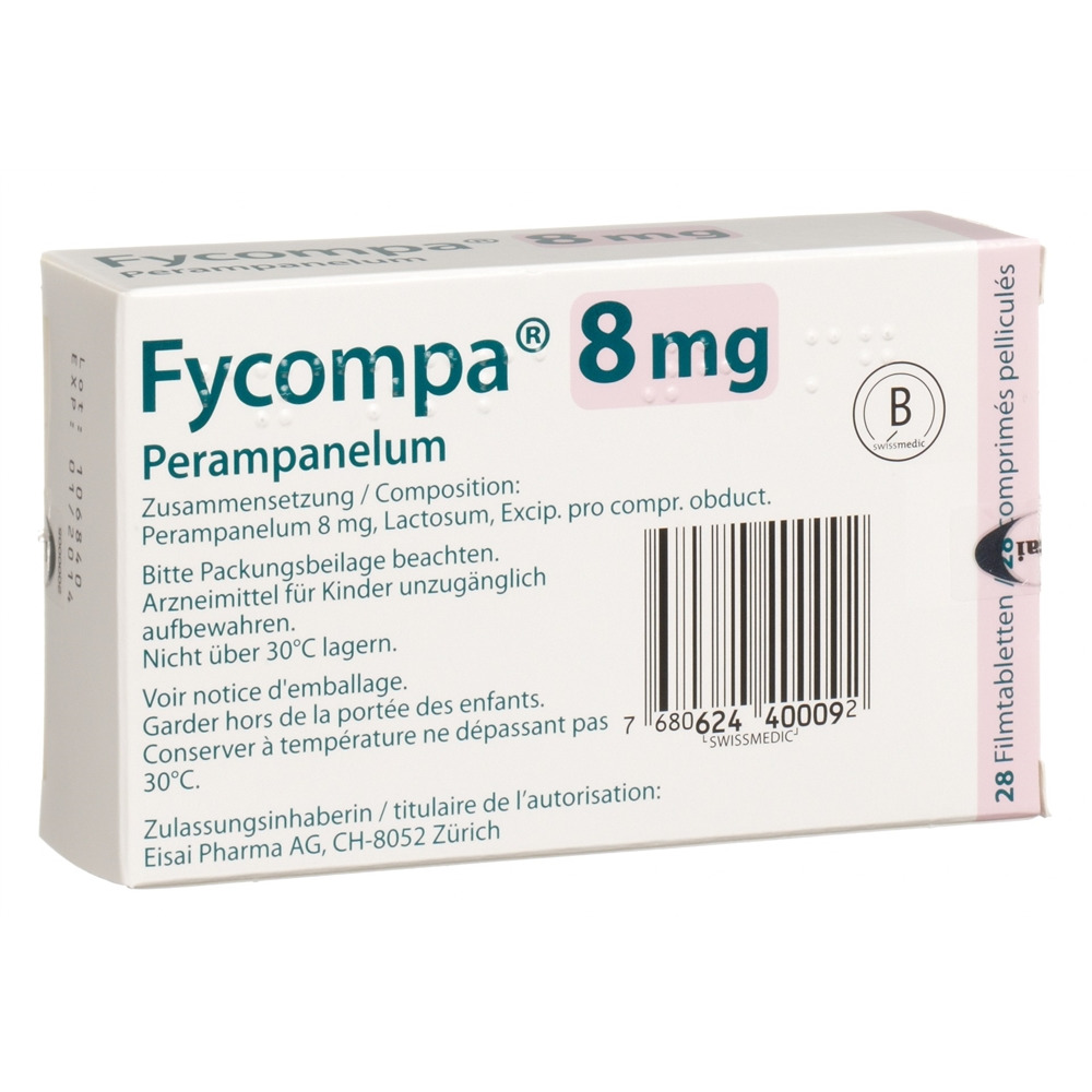 FYCOMPA cpr pell 8 mg blist 28 pce, image 2 sur 2