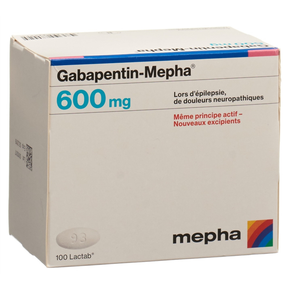 GABAPENTINE Mepha 600 mg, image 2 sur 2