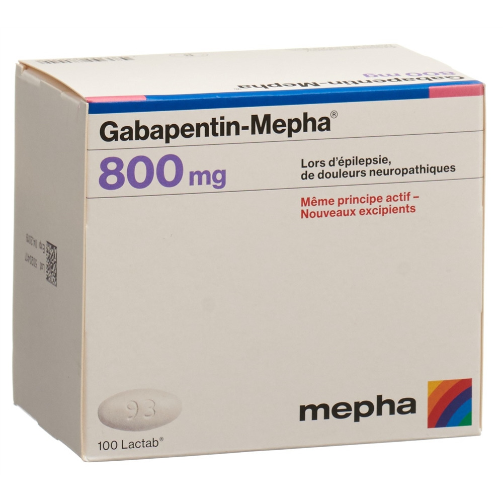 GABAPENTINE Mepha 800 mg, image 2 sur 2