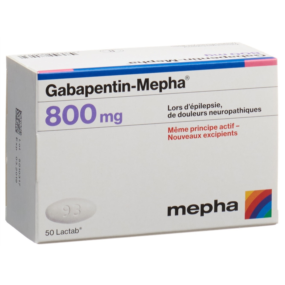 GABAPENTINE Mepha 800 mg, image 2 sur 2