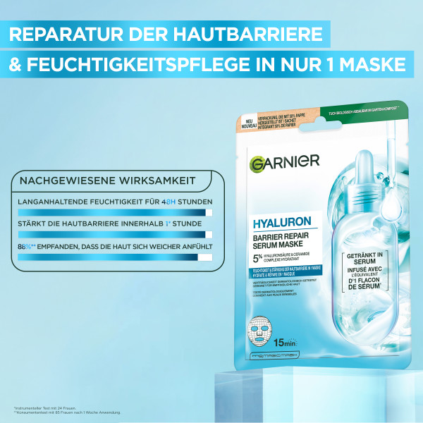 GARNIER Hyaluron Barrier Repair Sérum Masque, image 3 sur 3