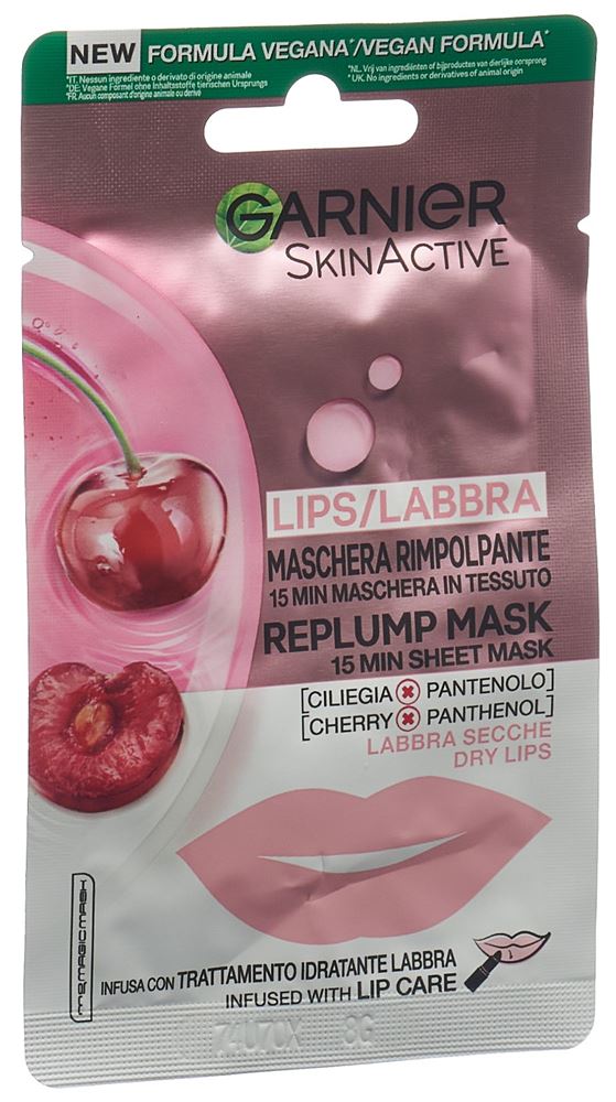 GARNIER masque tissu pour les lèvres