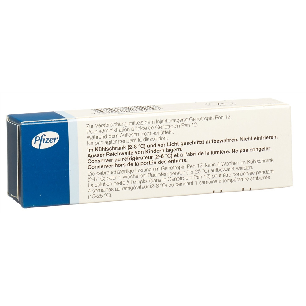 GENOTROPIN subst sèche 12 mg avec solvant amp 1 pce, image 2 sur 2