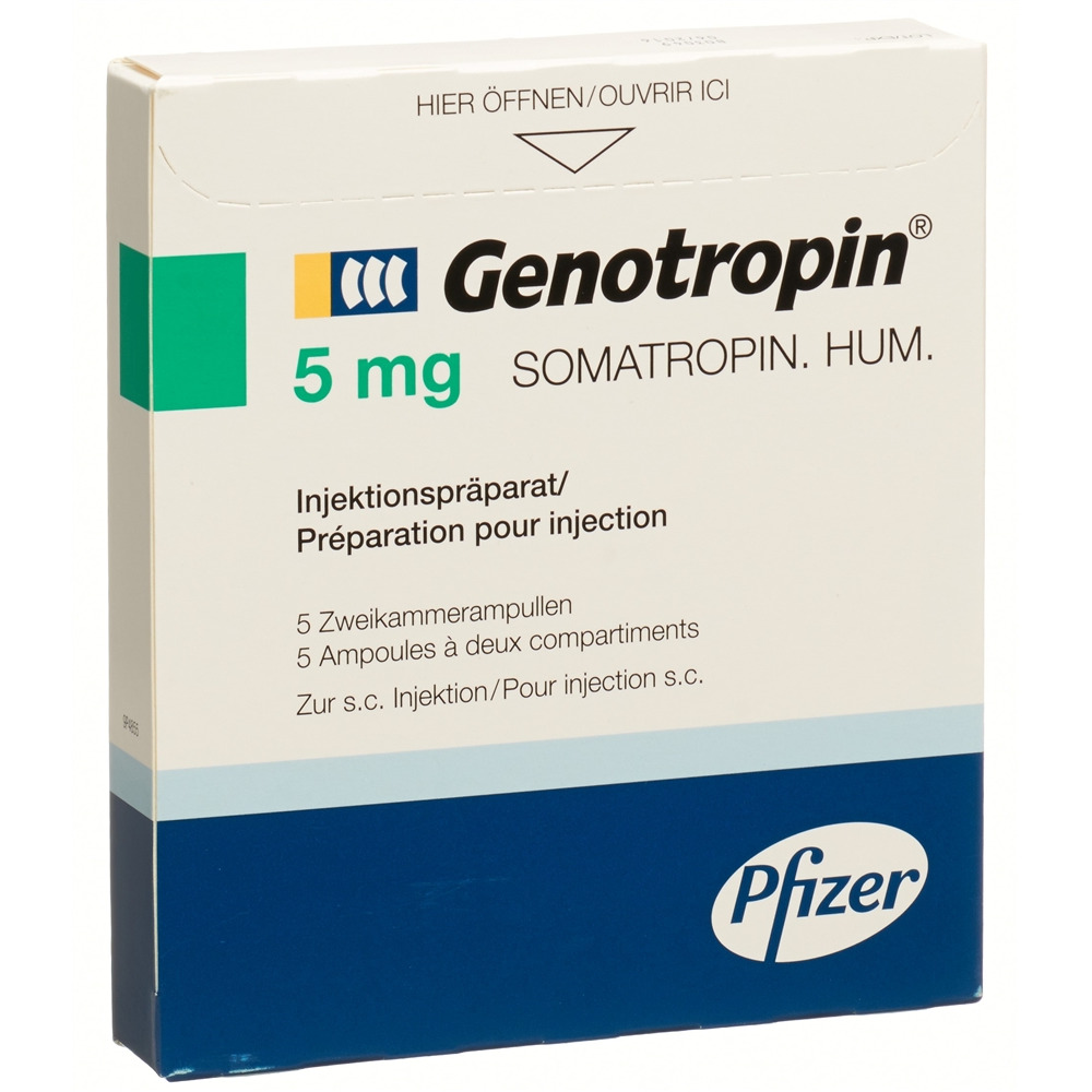 GENOTROPIN subst sèche 5 mg avec solvant amp 5 pce, image principale