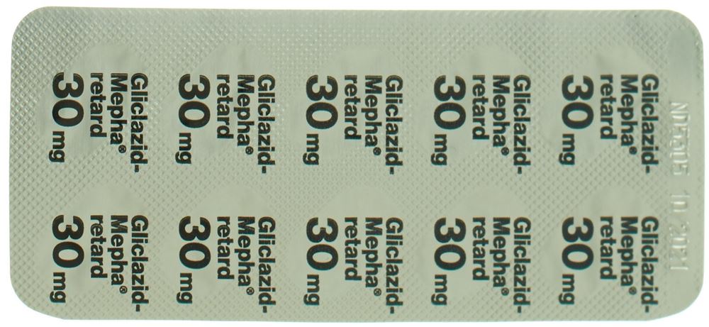 Gliclazid-Mepha retard 30 mg, image 2 sur 2
