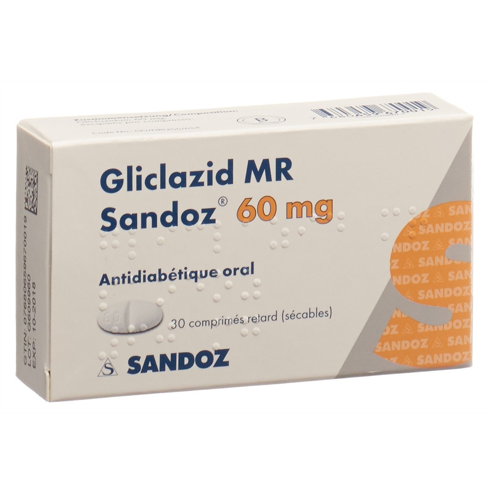 GLICLAZIDE Sandoz 60 mg, image 2 sur 2