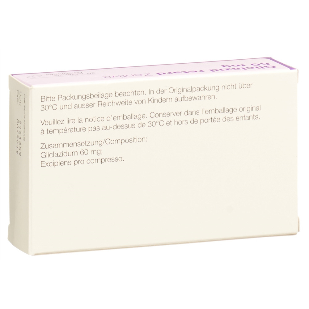 GLICLAZIDE retard Zentiva 60 mg, image 2 sur 2