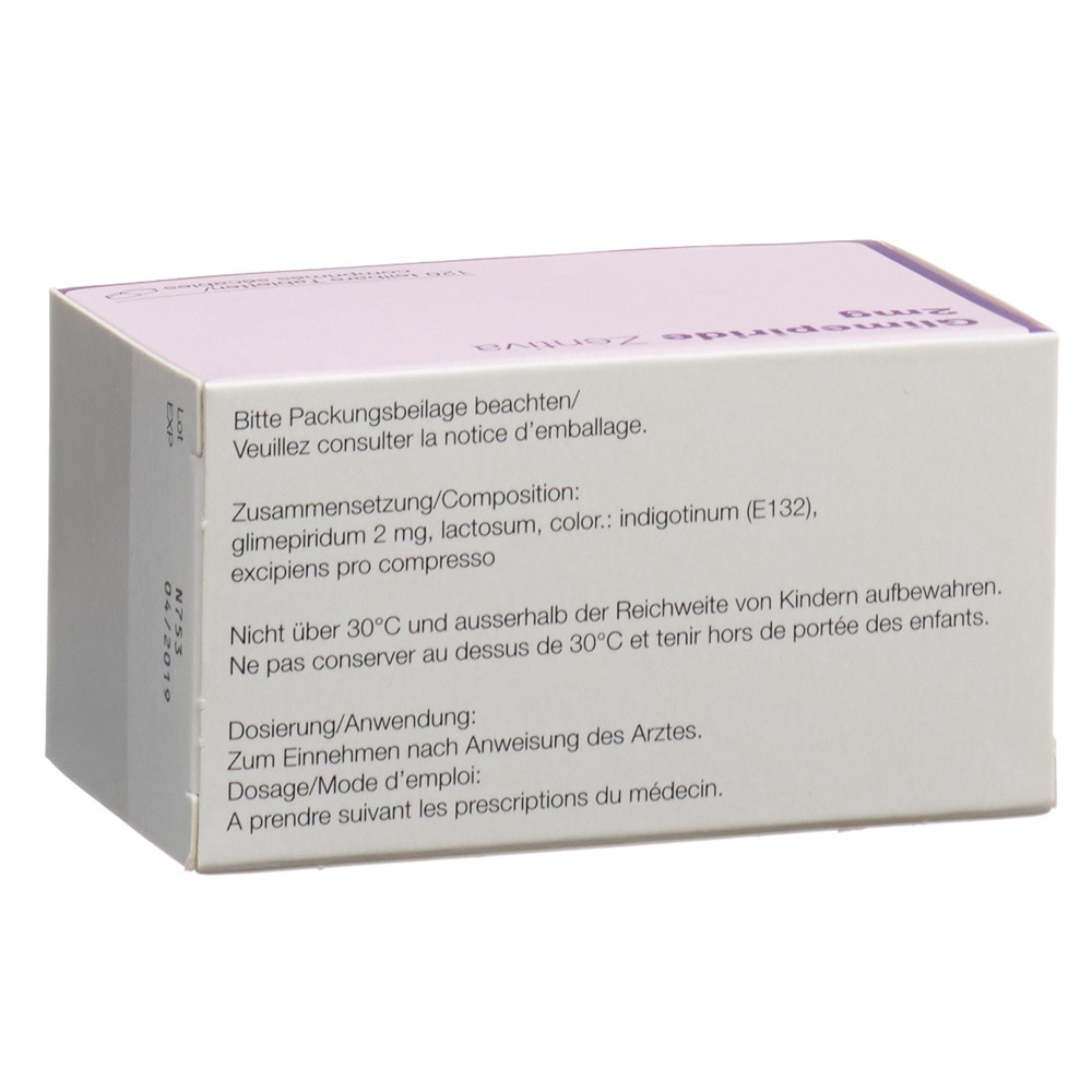 GLIMEPIRIDE Zentiva 2 mg, image 2 sur 2