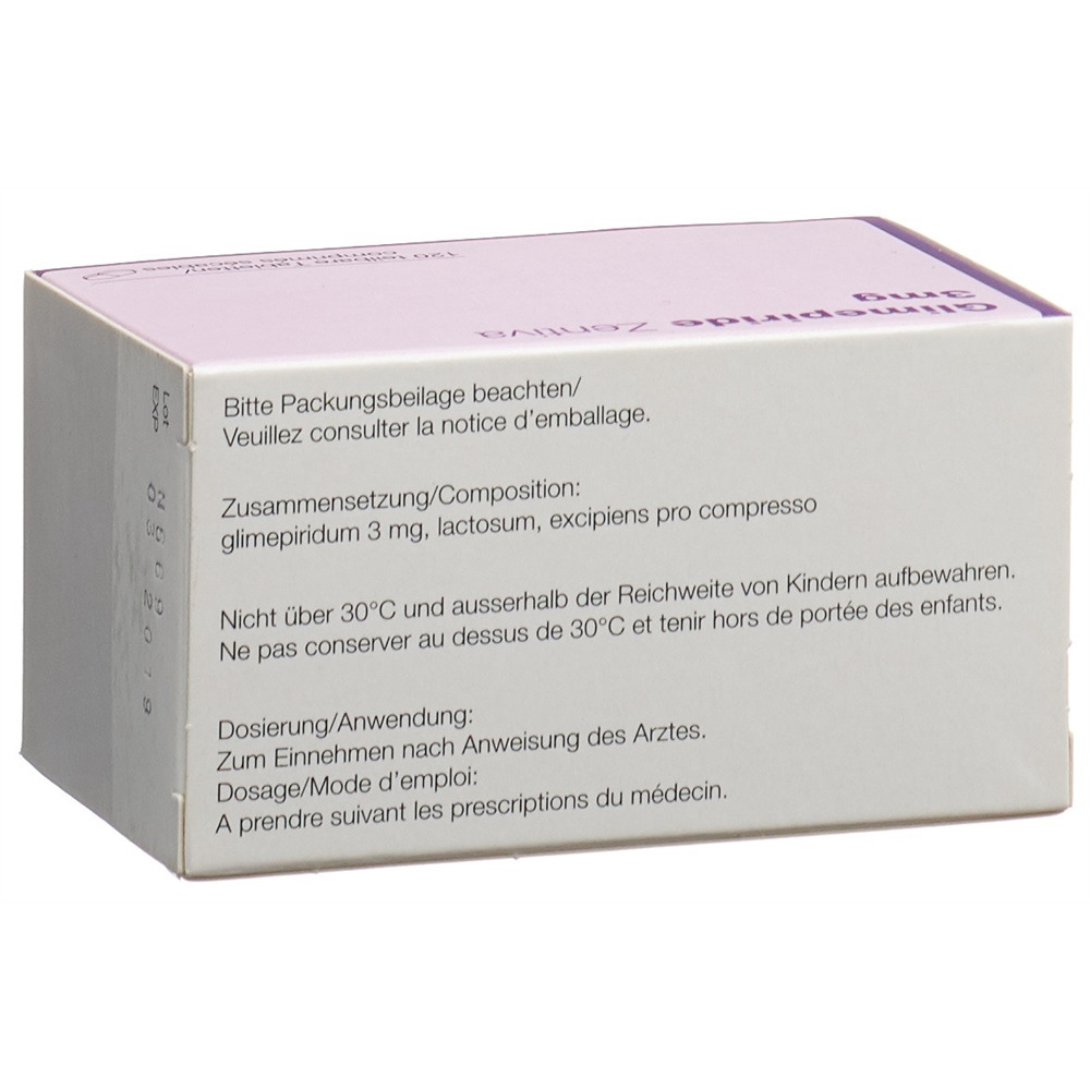 GLIMEPIRIDE Zentiva 3 mg, image 2 sur 2