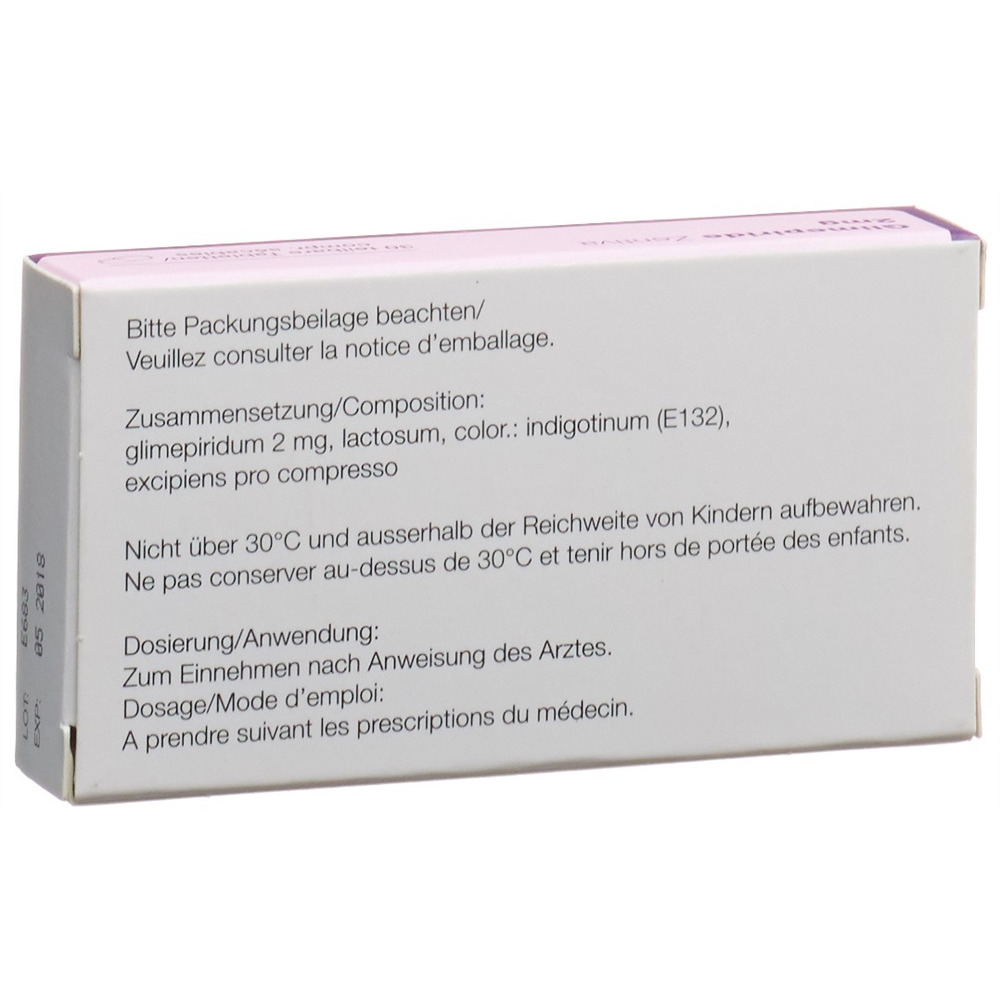 GLIMEPIRIDE Zentiva 2 mg, Bild 2 von 2