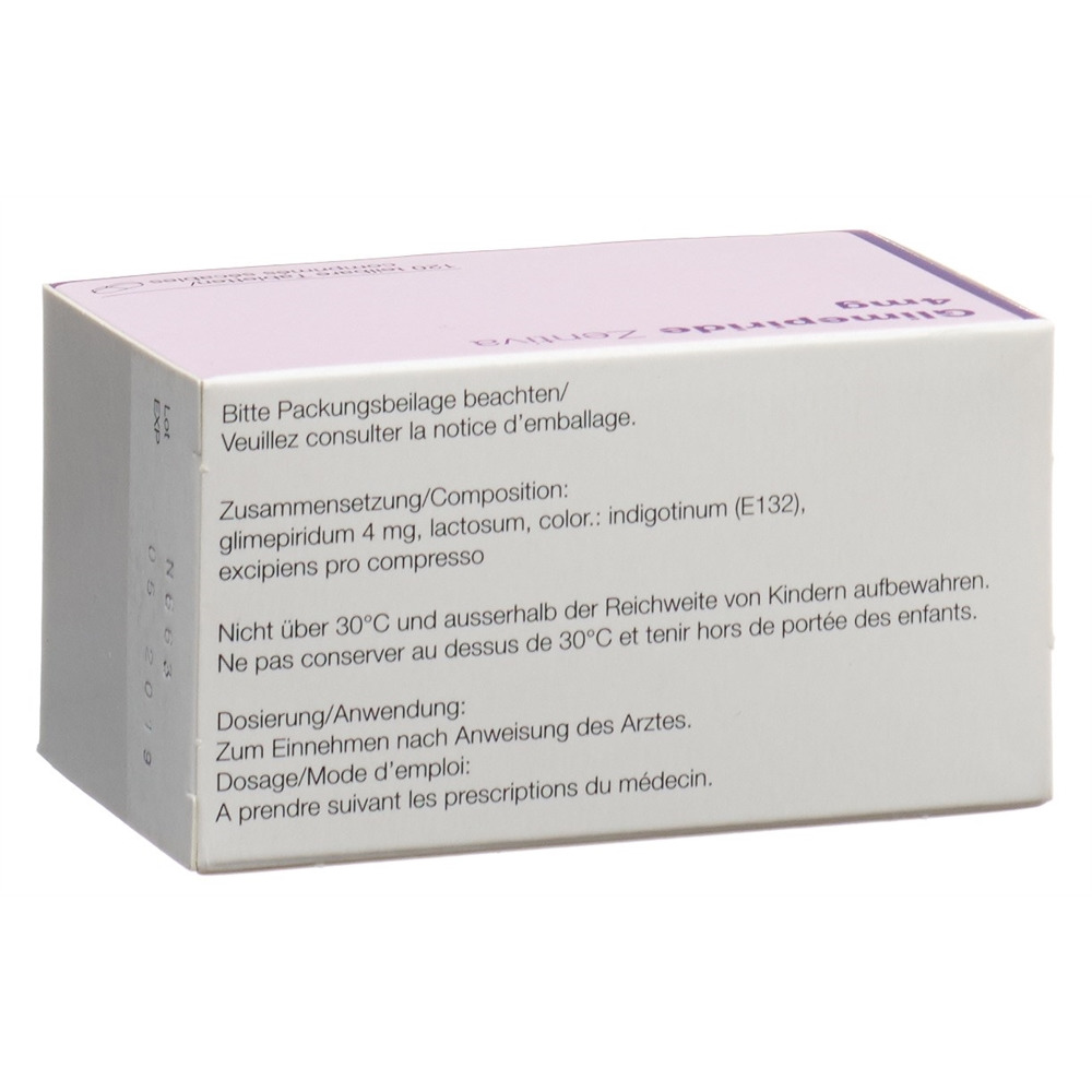 GLIMEPIRIDE Zentiva 4 mg, Bild 2 von 2