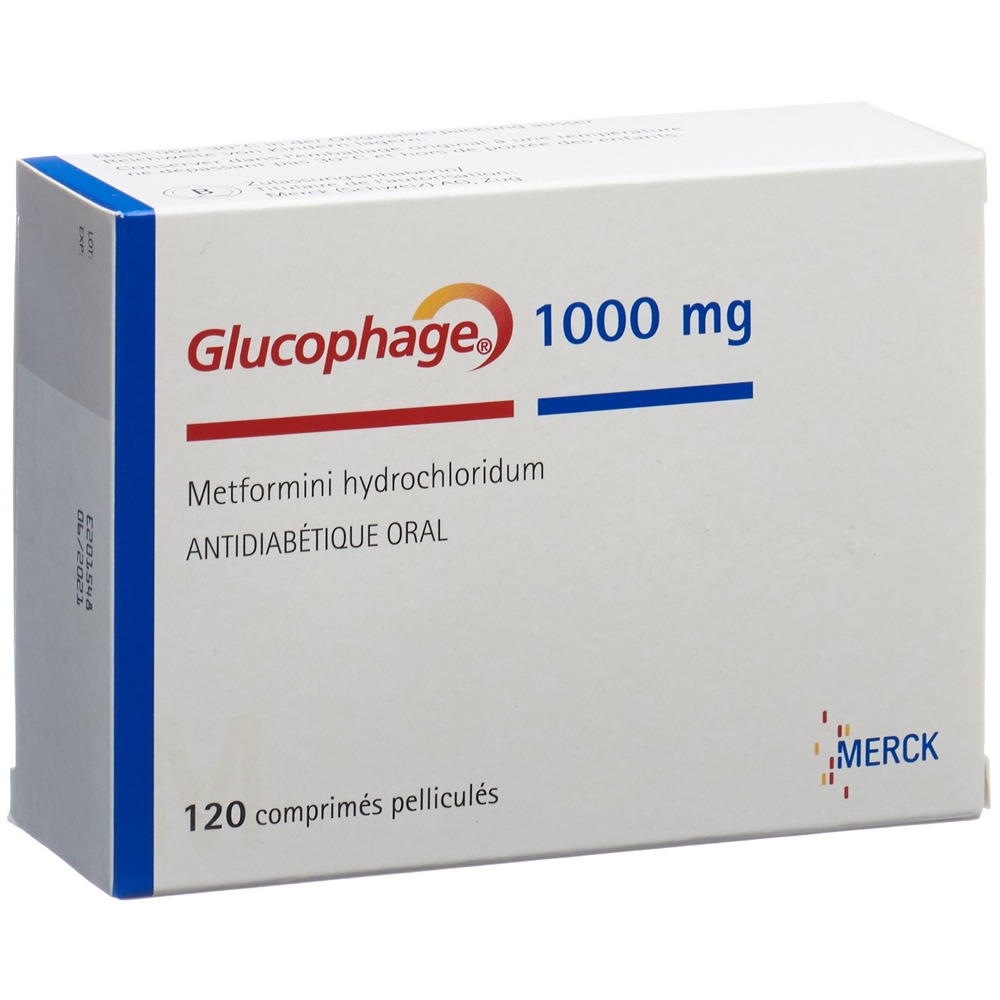 GLUCOPHAGE cpr pell 1000 mg blist 120 pce, image 2 sur 2