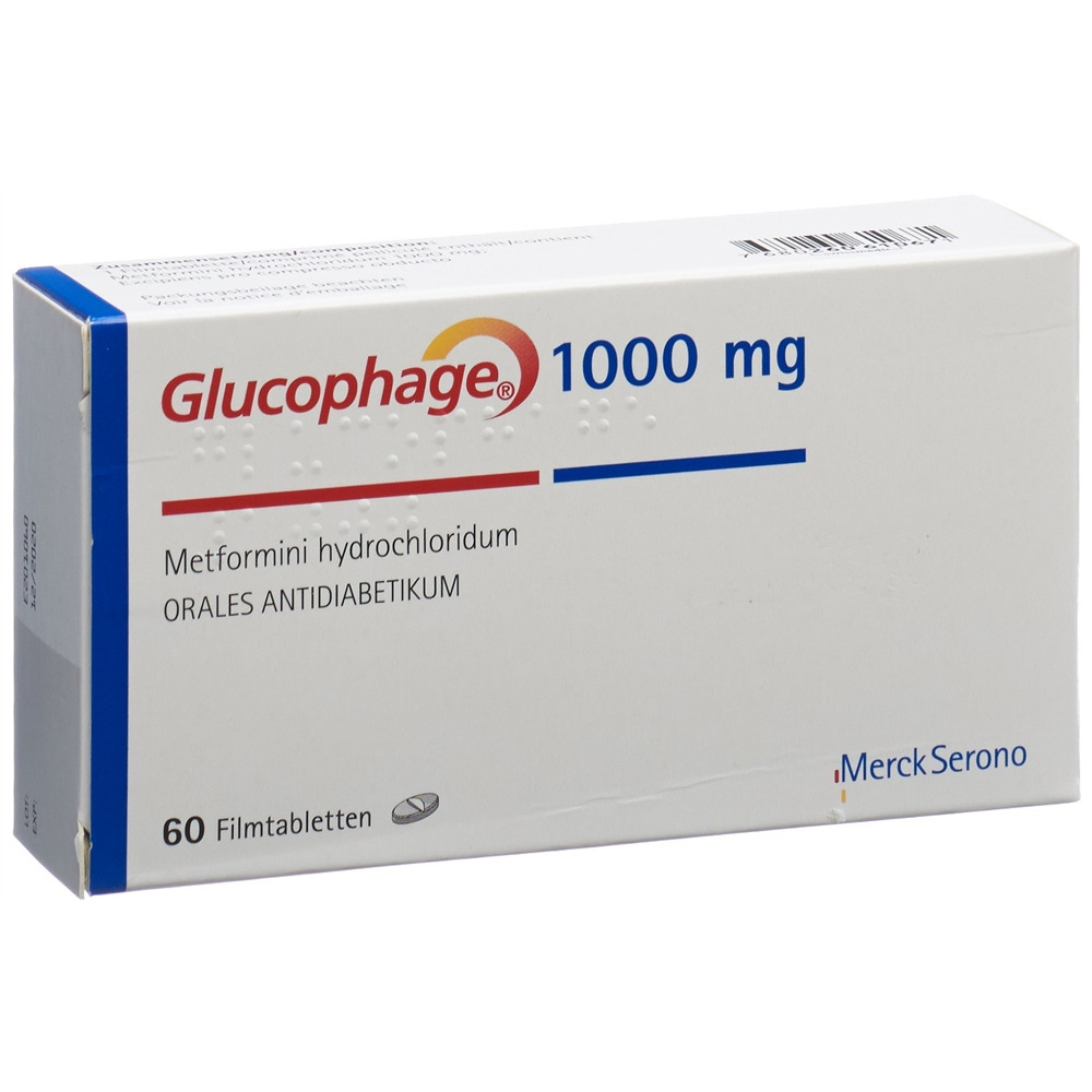 GLUCOPHAGE cpr pell 1000 mg blist 60 pce, image principale